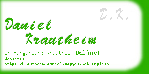 daniel krautheim business card